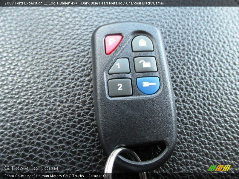 Dark Blue Pearl Metallic / Charcoal Black/Camel 2007 Ford Expedition EL Eddie Bauer 4x4