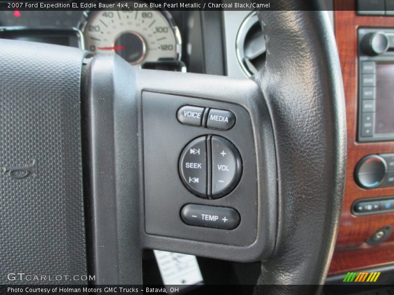 Dark Blue Pearl Metallic / Charcoal Black/Camel 2007 Ford Expedition EL Eddie Bauer 4x4