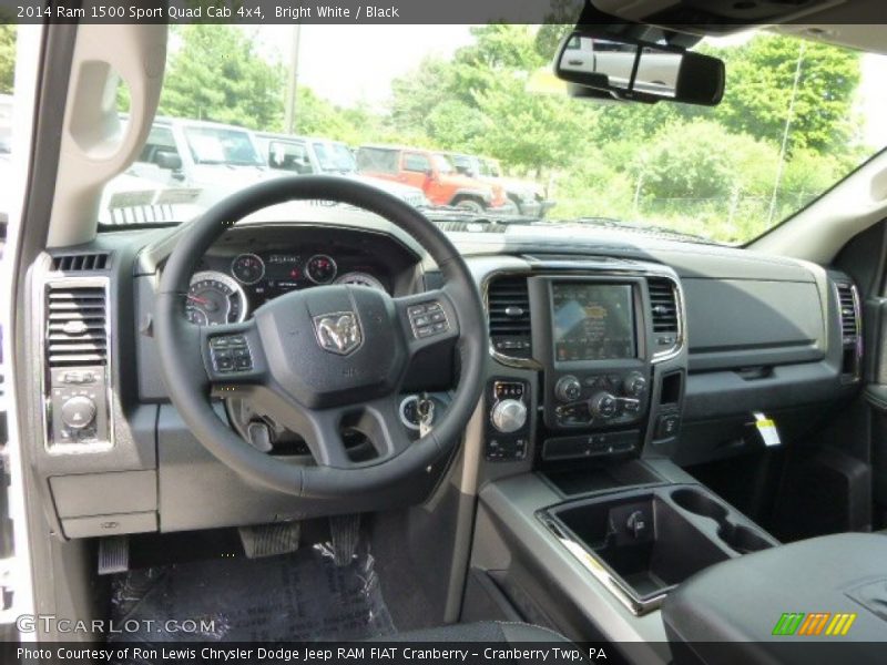 Bright White / Black 2014 Ram 1500 Sport Quad Cab 4x4