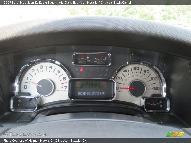 Dark Blue Pearl Metallic / Charcoal Black/Camel 2007 Ford Expedition EL Eddie Bauer 4x4