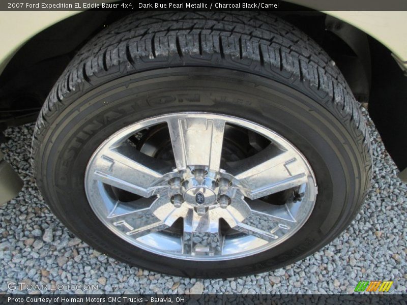 Dark Blue Pearl Metallic / Charcoal Black/Camel 2007 Ford Expedition EL Eddie Bauer 4x4