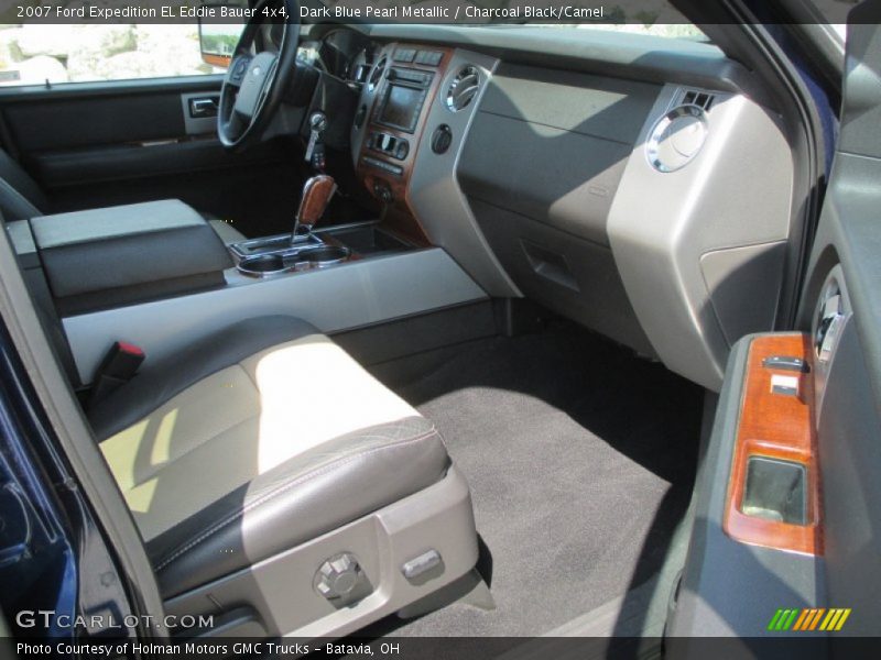 Dark Blue Pearl Metallic / Charcoal Black/Camel 2007 Ford Expedition EL Eddie Bauer 4x4