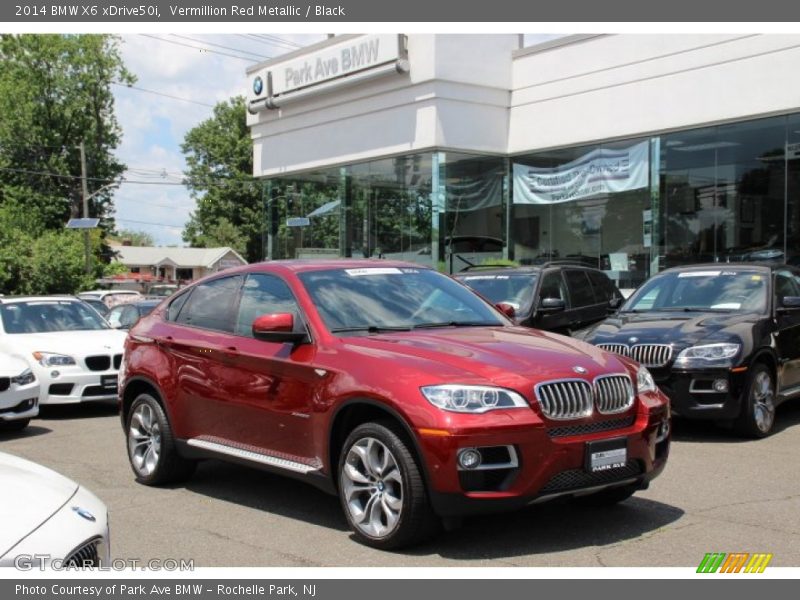 Vermillion Red Metallic / Black 2014 BMW X6 xDrive50i