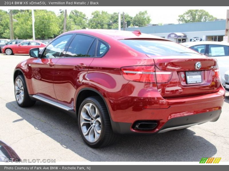 Vermillion Red Metallic / Black 2014 BMW X6 xDrive50i