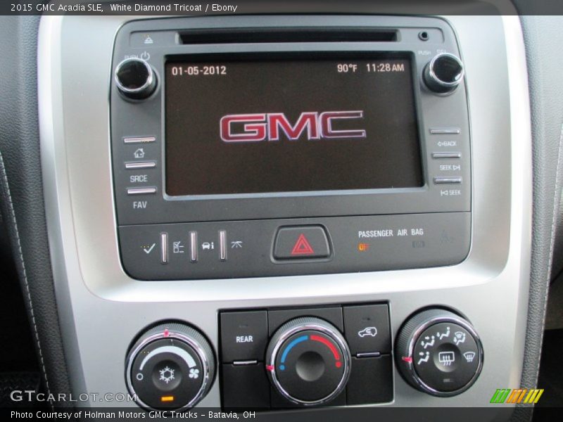 White Diamond Tricoat / Ebony 2015 GMC Acadia SLE