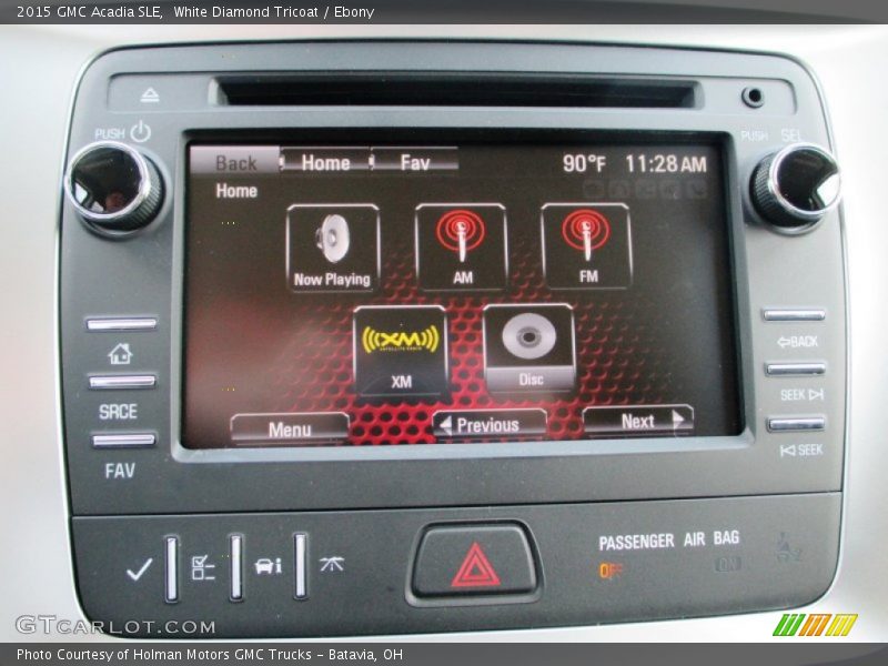 White Diamond Tricoat / Ebony 2015 GMC Acadia SLE