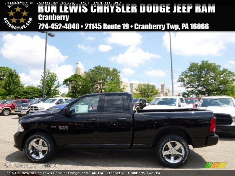 Black / Black/Diesel Gray 2014 Ram 1500 Express Quad Cab 4x4