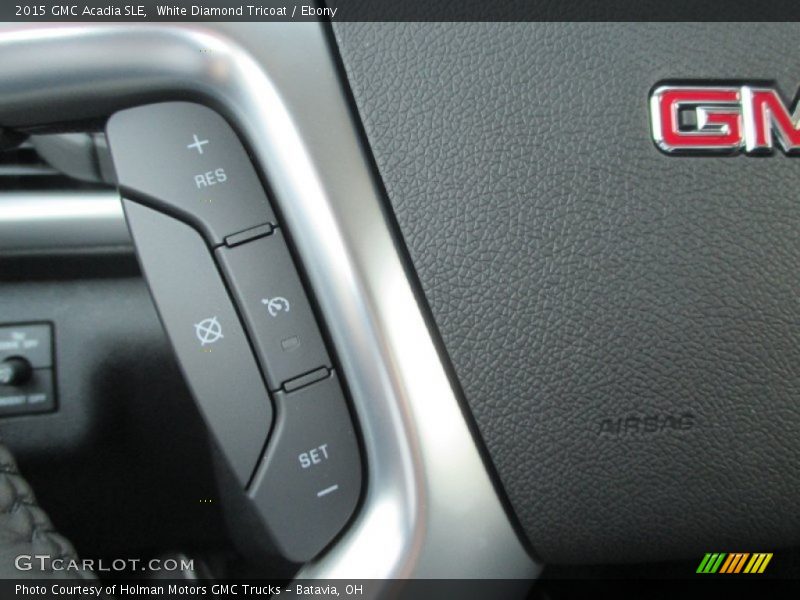 White Diamond Tricoat / Ebony 2015 GMC Acadia SLE