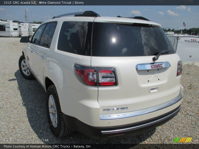 White Diamond Tricoat / Ebony 2015 GMC Acadia SLE