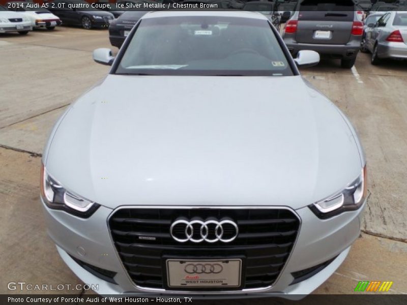 Ice Silver Metallic / Chestnut Brown 2014 Audi A5 2.0T quattro Coupe