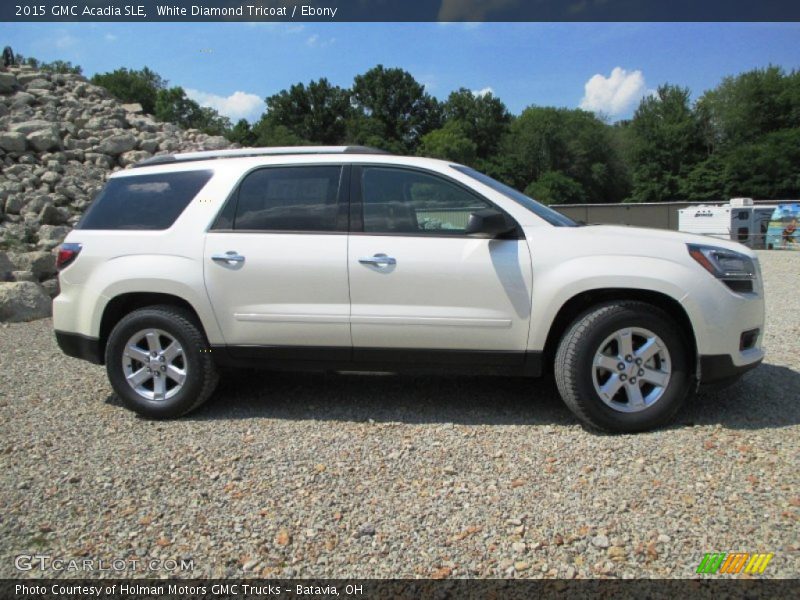 White Diamond Tricoat / Ebony 2015 GMC Acadia SLE
