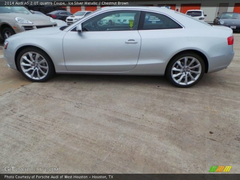 Ice Silver Metallic / Chestnut Brown 2014 Audi A5 2.0T quattro Coupe