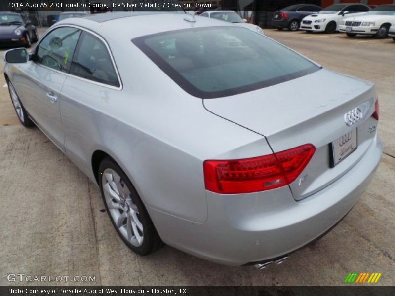 Ice Silver Metallic / Chestnut Brown 2014 Audi A5 2.0T quattro Coupe