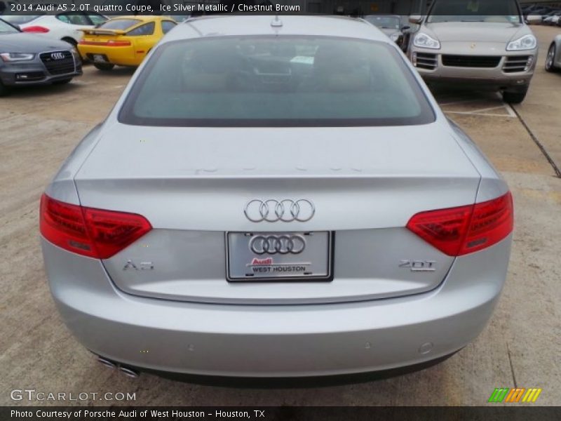 Ice Silver Metallic / Chestnut Brown 2014 Audi A5 2.0T quattro Coupe
