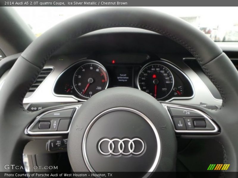 Ice Silver Metallic / Chestnut Brown 2014 Audi A5 2.0T quattro Coupe