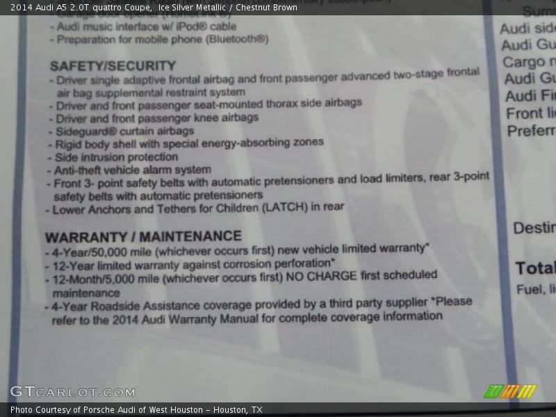 Ice Silver Metallic / Chestnut Brown 2014 Audi A5 2.0T quattro Coupe
