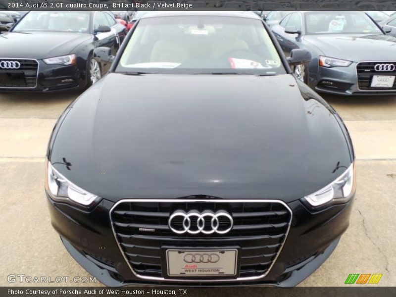 Brilliant Black / Velvet Beige 2014 Audi A5 2.0T quattro Coupe