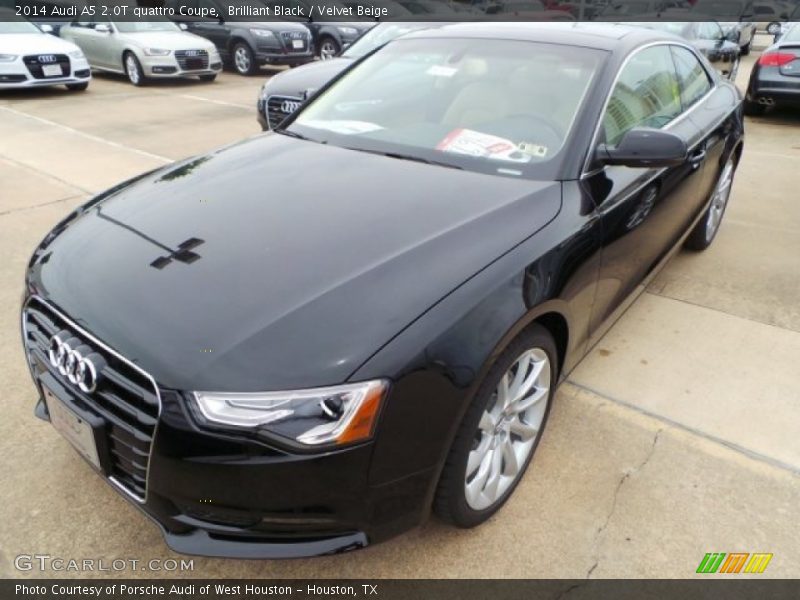 Brilliant Black / Velvet Beige 2014 Audi A5 2.0T quattro Coupe
