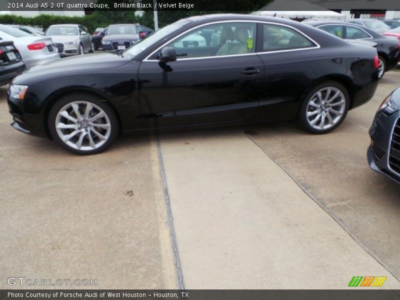 Brilliant Black / Velvet Beige 2014 Audi A5 2.0T quattro Coupe