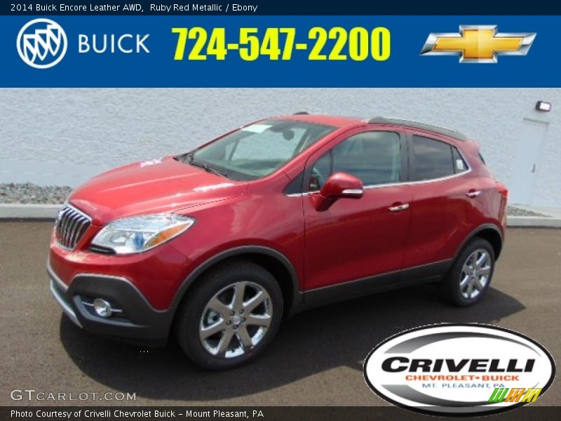 Ruby Red Metallic / Ebony 2014 Buick Encore Leather AWD
