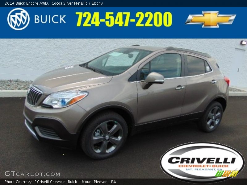 Cocoa Silver Metallic / Ebony 2014 Buick Encore AWD