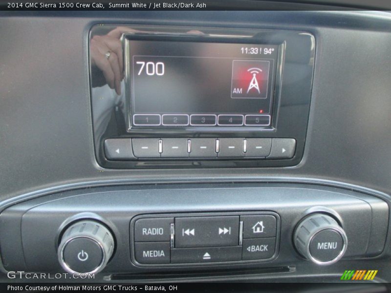 Summit White / Jet Black/Dark Ash 2014 GMC Sierra 1500 Crew Cab