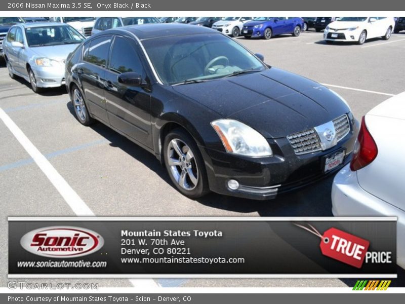 Onyx Black / Black 2006 Nissan Maxima 3.5 SE