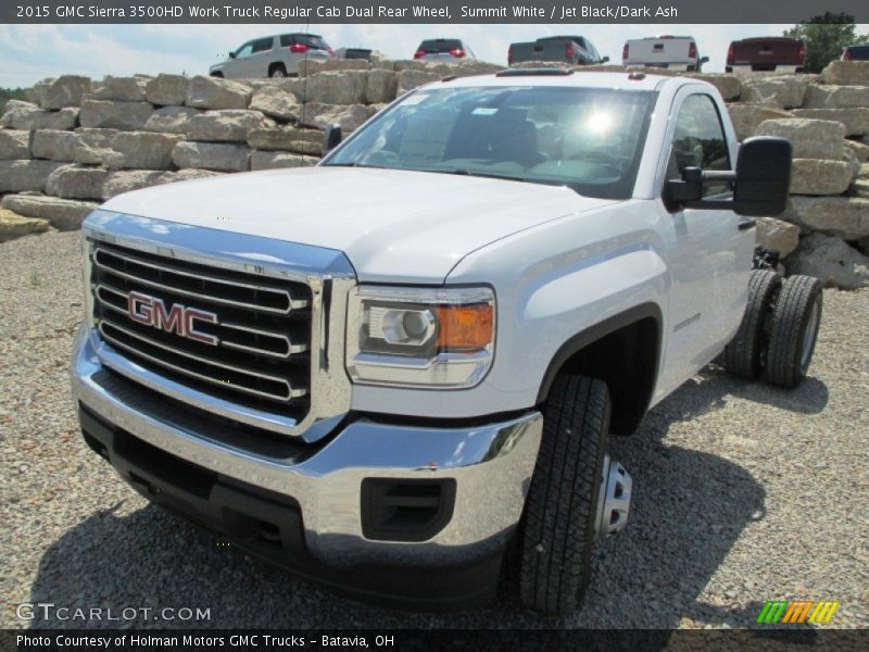 Summit White / Jet Black/Dark Ash 2015 GMC Sierra 3500HD Work Truck Regular Cab Dual Rear Wheel
