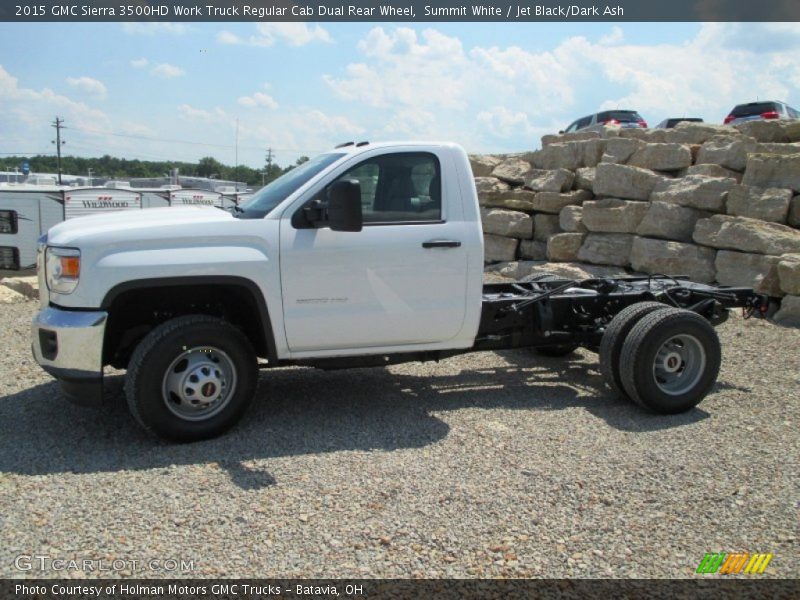 Summit White / Jet Black/Dark Ash 2015 GMC Sierra 3500HD Work Truck Regular Cab Dual Rear Wheel