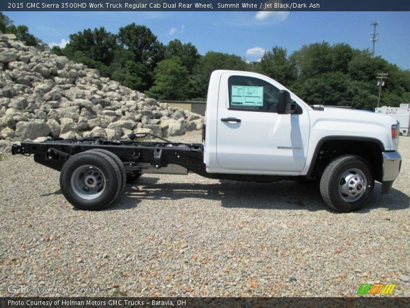 Summit White / Jet Black/Dark Ash 2015 GMC Sierra 3500HD Work Truck Regular Cab Dual Rear Wheel