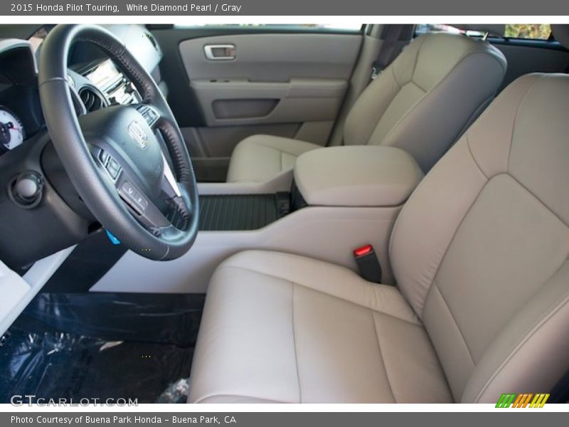 White Diamond Pearl / Gray 2015 Honda Pilot Touring