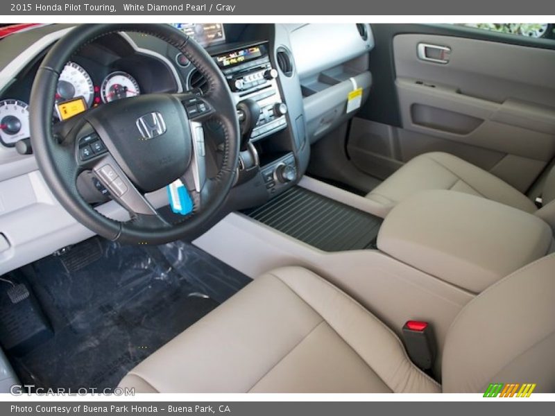White Diamond Pearl / Gray 2015 Honda Pilot Touring