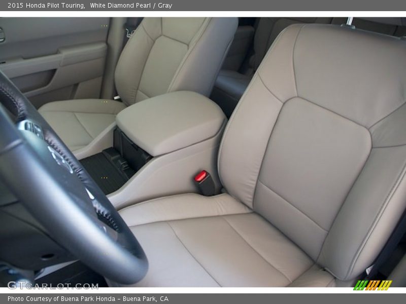 White Diamond Pearl / Gray 2015 Honda Pilot Touring