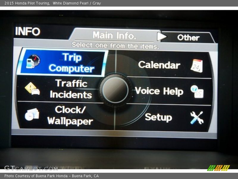 White Diamond Pearl / Gray 2015 Honda Pilot Touring