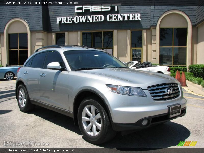 Brilliant Silver Metallic / Willow 2005 Infiniti FX 35