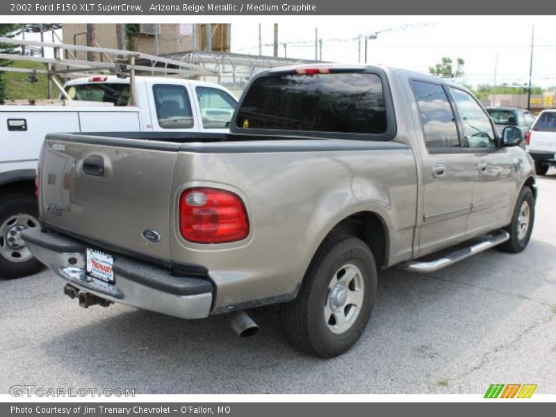 Arizona Beige Metallic / Medium Graphite 2002 Ford F150 XLT SuperCrew