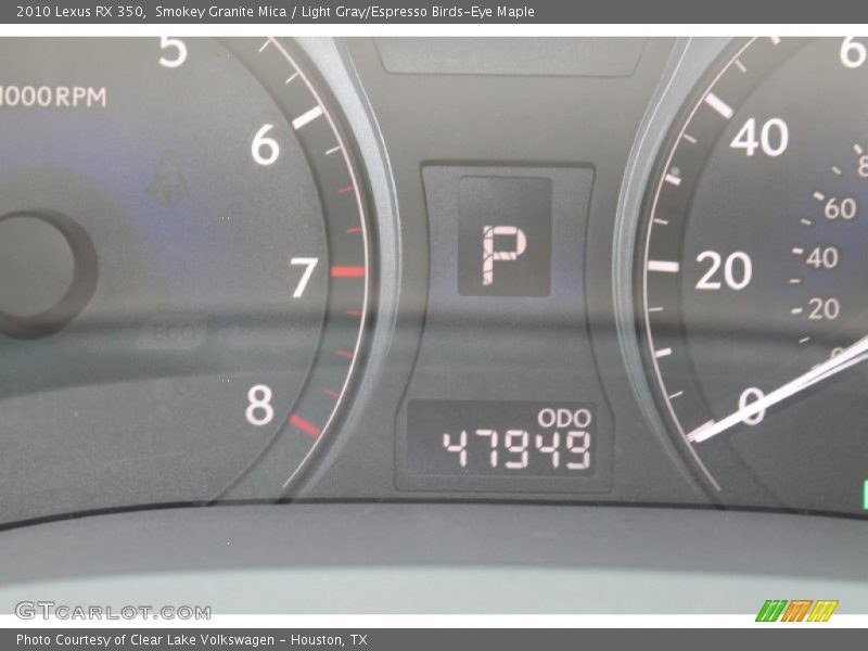 Smokey Granite Mica / Light Gray/Espresso Birds-Eye Maple 2010 Lexus RX 350