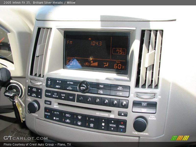 Brilliant Silver Metallic / Willow 2005 Infiniti FX 35