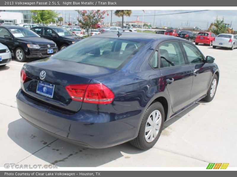 Night Blue Metallic / Titan Black 2013 Volkswagen Passat 2.5L S
