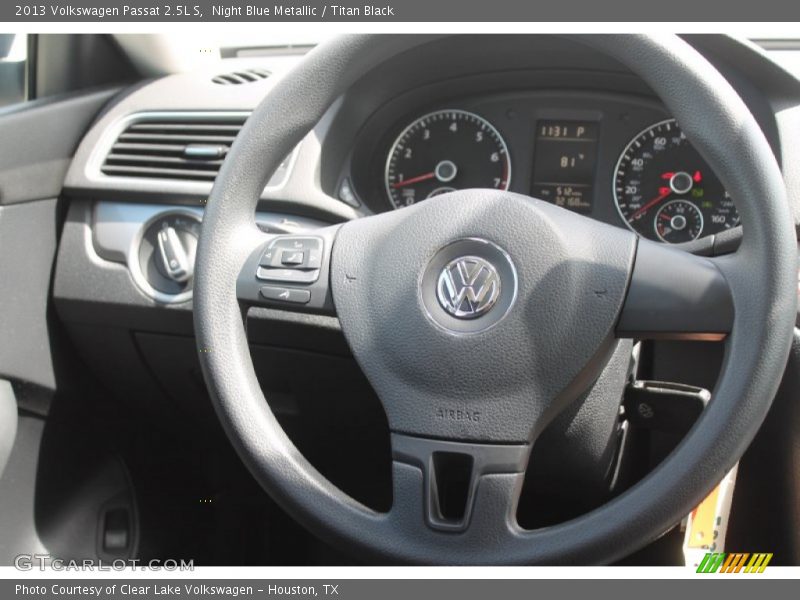 Night Blue Metallic / Titan Black 2013 Volkswagen Passat 2.5L S