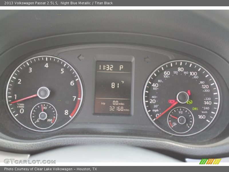 Night Blue Metallic / Titan Black 2013 Volkswagen Passat 2.5L S