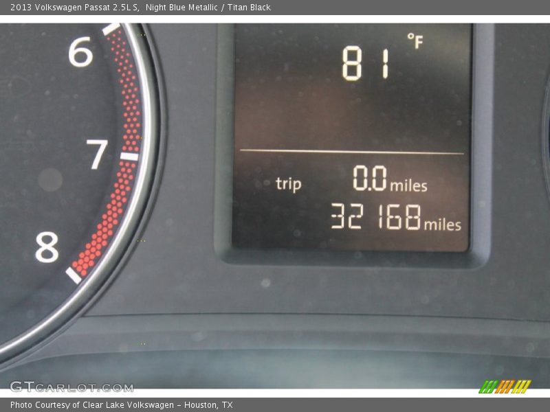 Night Blue Metallic / Titan Black 2013 Volkswagen Passat 2.5L S