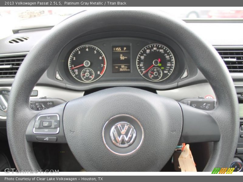 Platinum Gray Metallic / Titan Black 2013 Volkswagen Passat 2.5L S