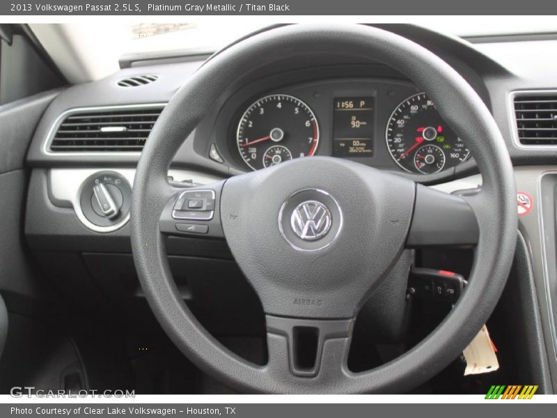Platinum Gray Metallic / Titan Black 2013 Volkswagen Passat 2.5L S