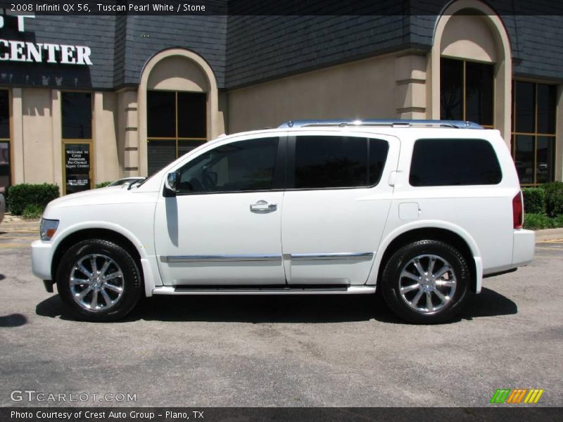 Tuscan Pearl White / Stone 2008 Infiniti QX 56