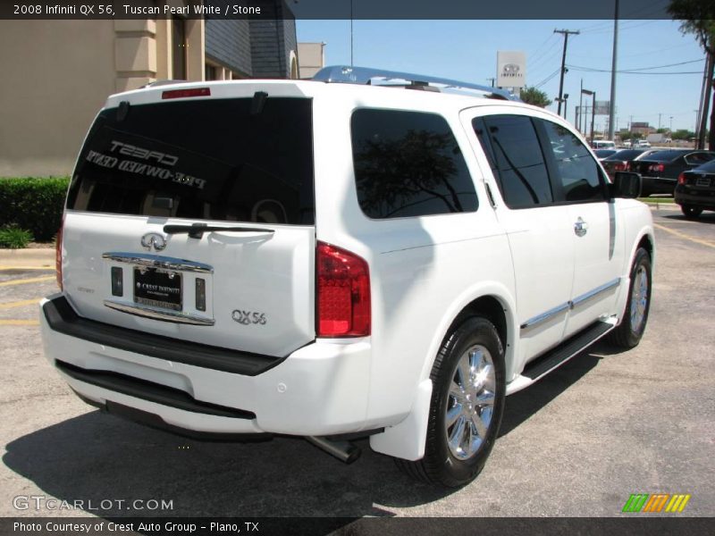 Tuscan Pearl White / Stone 2008 Infiniti QX 56