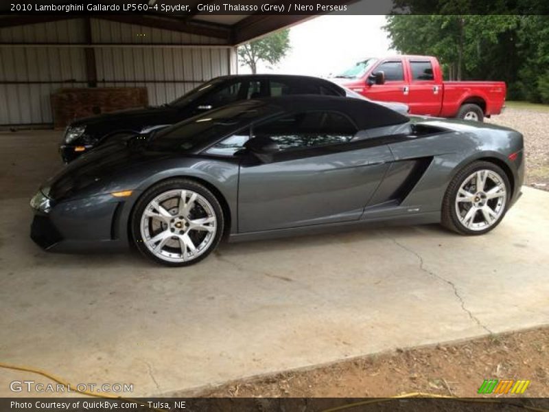 Grigio Thalasso (Grey) / Nero Perseus 2010 Lamborghini Gallardo LP560-4 Spyder