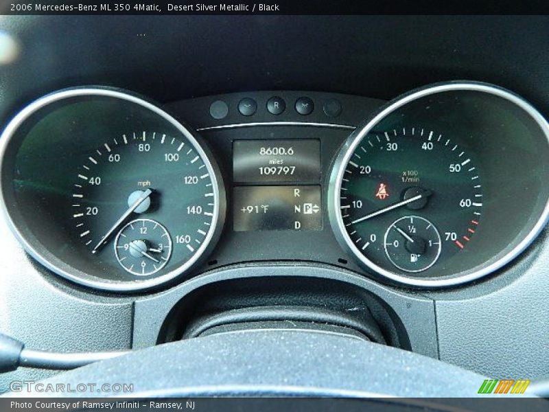 Desert Silver Metallic / Black 2006 Mercedes-Benz ML 350 4Matic