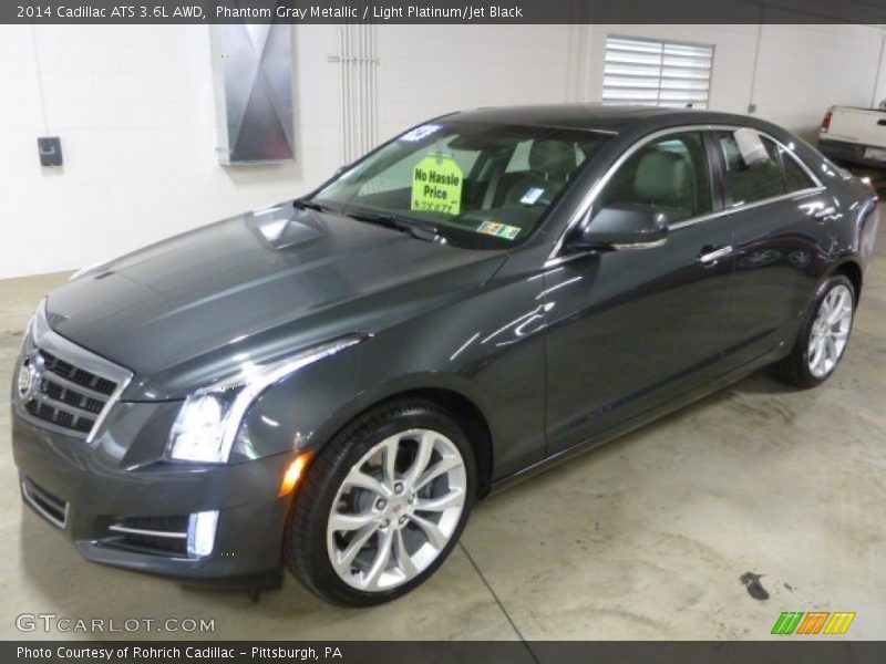 Phantom Gray Metallic / Light Platinum/Jet Black 2014 Cadillac ATS 3.6L AWD