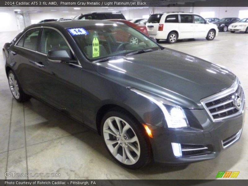 Phantom Gray Metallic / Light Platinum/Jet Black 2014 Cadillac ATS 3.6L AWD